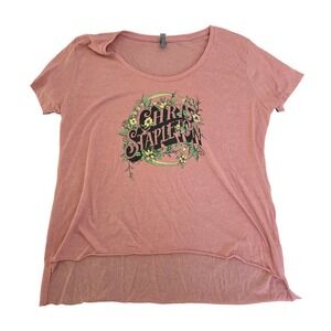 CHRIS STAPLETON Western Flowered‎ Woman's XXLarge Distressed Graphic T-Shirt
